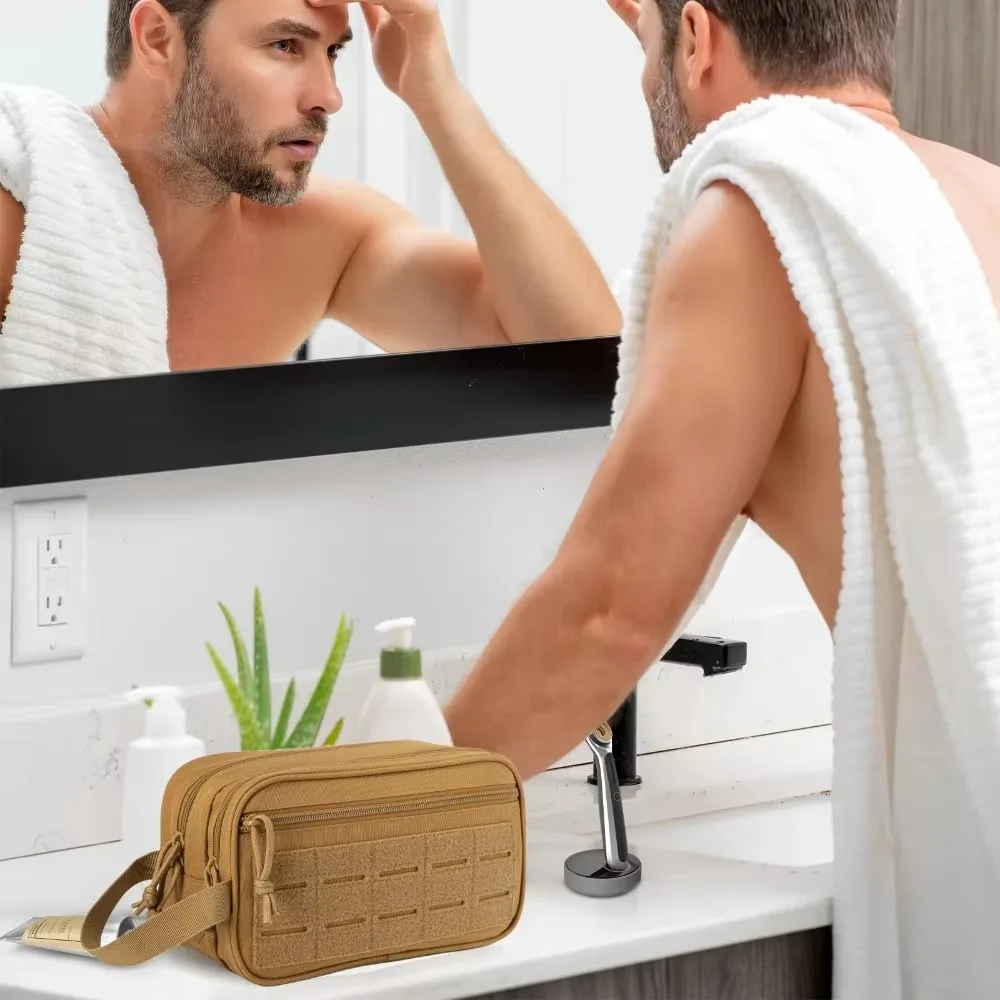Enhanced Tactical Toiletry Bag - Versatile Travel Hygiene and Shaving Organizer