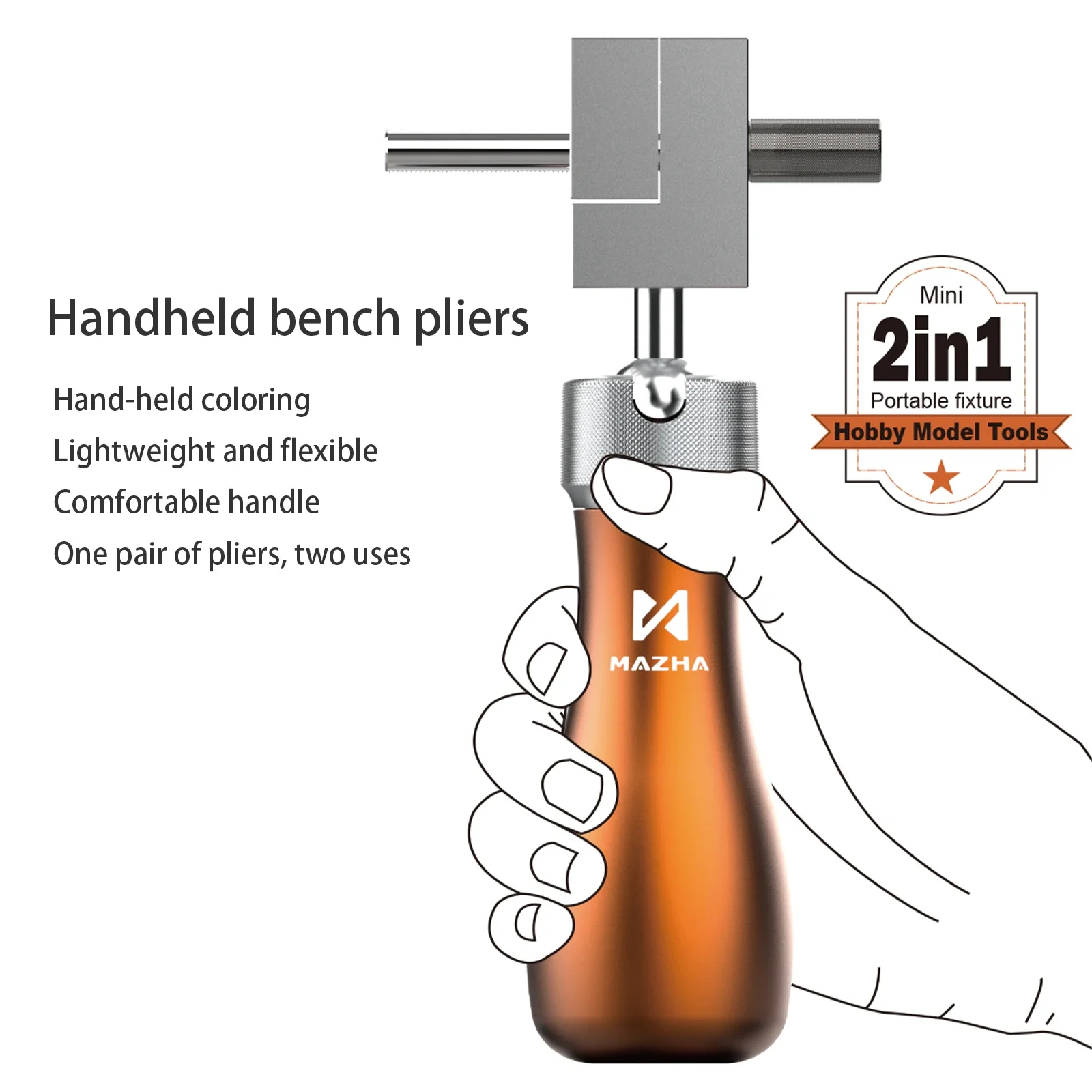 Portable Handheld Clamping Vise for DIY Model Making Craft Tool