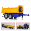 1/14 LESU RC Trailer 2 Axles Hydraulic Metal Full Trailers Electric Support Legs Self-dumping Model Truck Construction Vehicle 1