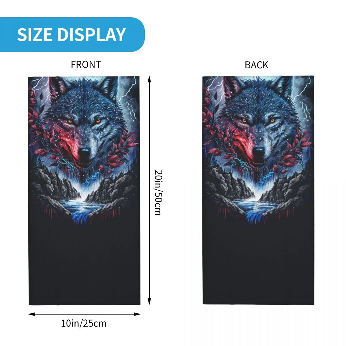 Animal Wolf Bandana Neck Warmer Scarf Gaiter Face Cover For Men Women Winter Ski Hiking,bandana scarf,hiking scarves,bandana neck warmer,hiking scarf