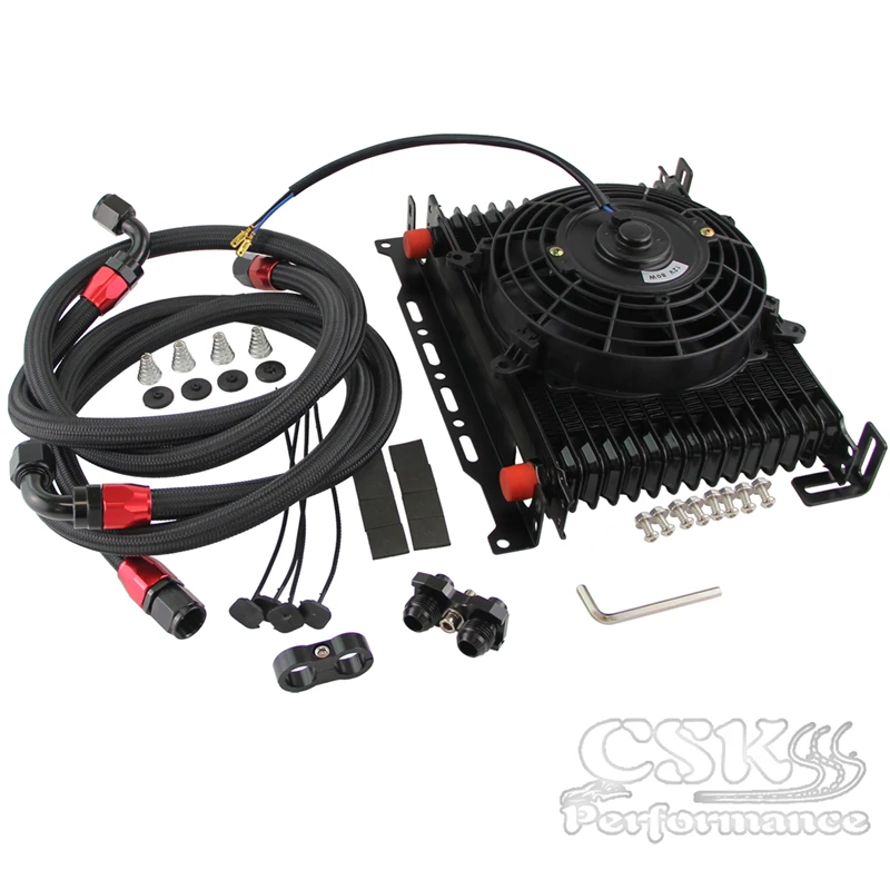 An10 15 Row Oil Cooler + 7" Electric Fan Kit Fit For Bmw E36/e46 135