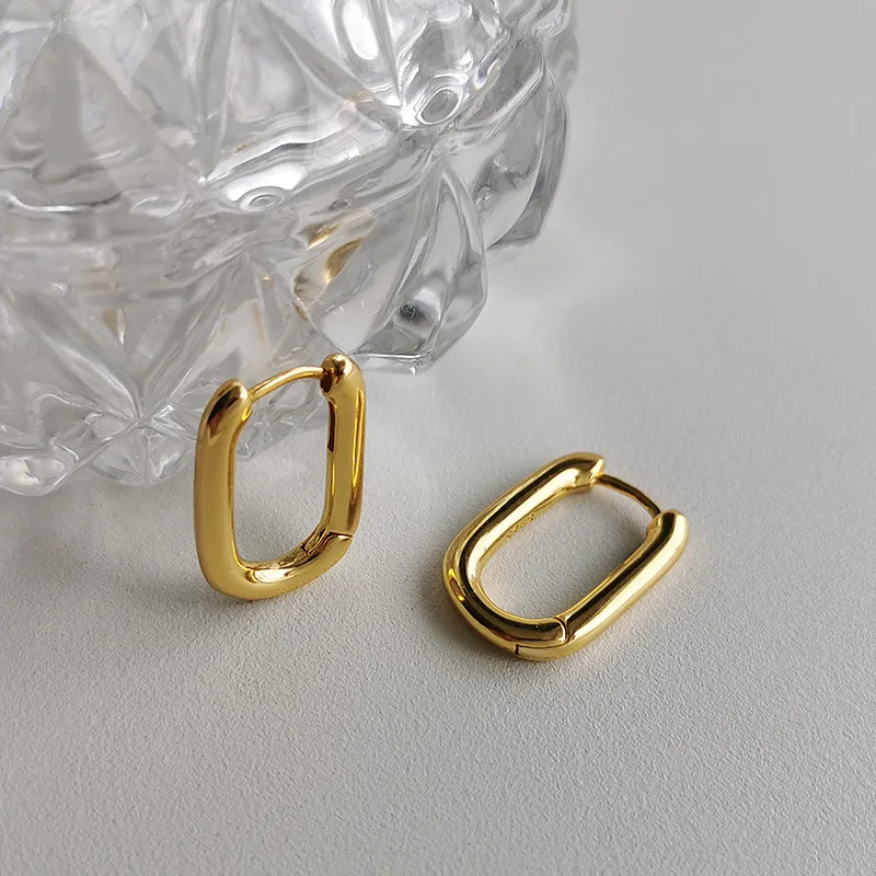 Fashion Gold Color Geometric U-Shape Hoop Earrings Set for Women Men Punk Hip-Hop Metal Round Circle Earrings Party Jewelry 2023