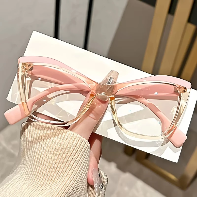 Cat-Eye Glasses Chic Women'S Eyewear Glasses Frame Lightweight Blue Light Glasses For Office Reading Women