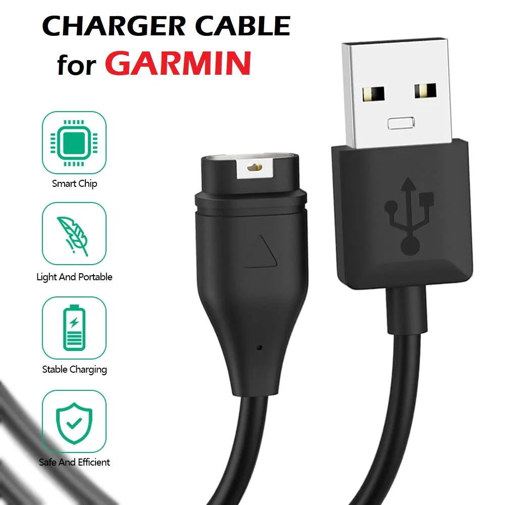 Charger Cable for Garmin Fenix 7/6/5 Venu 3 3S 2S SQ2 Vivoactive 5/4/4s/Epix Pro/Instinct 2s/2x/Enduro 2/Swim2/Quatix 5/Tactix 7