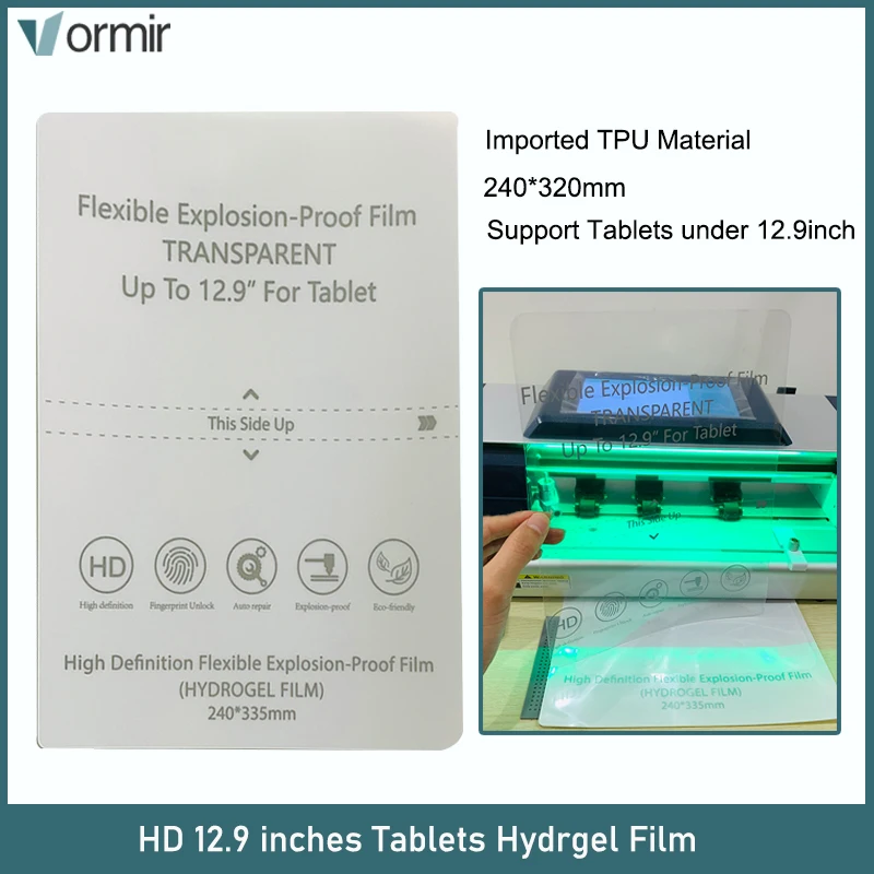 Vormir 20 Peças 12.9 Comprimidos Protetores de Tela para Ss890c Pro Máquina Corte Flexível Folha de Hidrogel Filme hd para Ipad Pro
