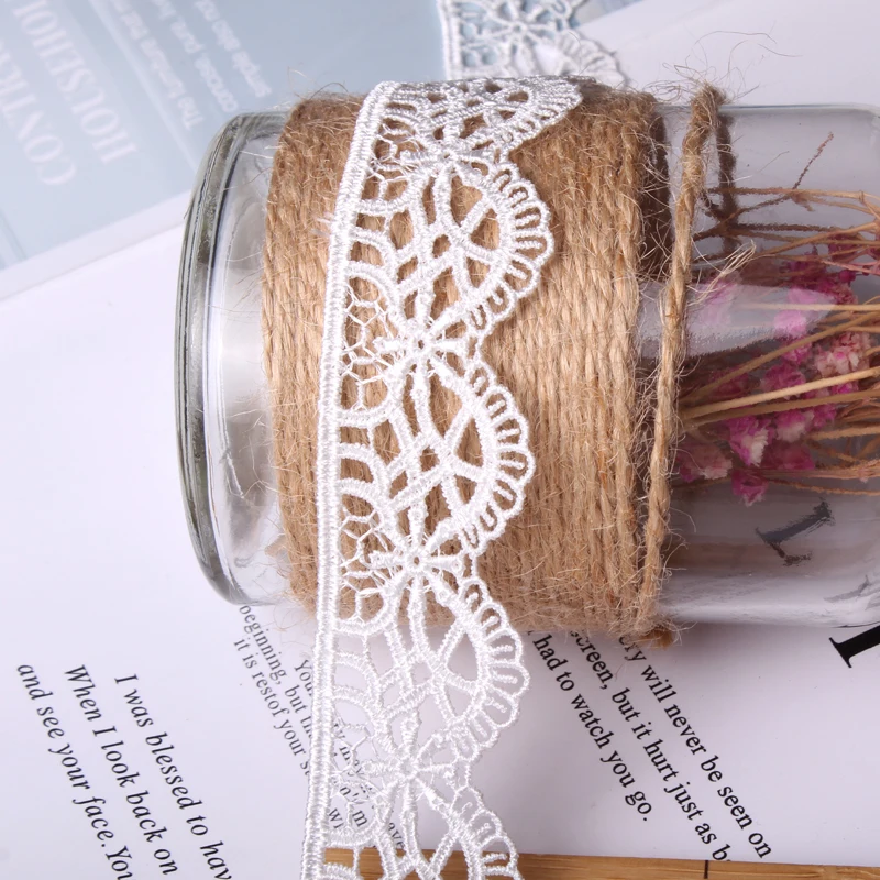 

2.8cm White Water Soluble Embroidery Polyester Lace Trims Fabric Trimmings DIY Handmade Household Decoration Sewing Accessories
