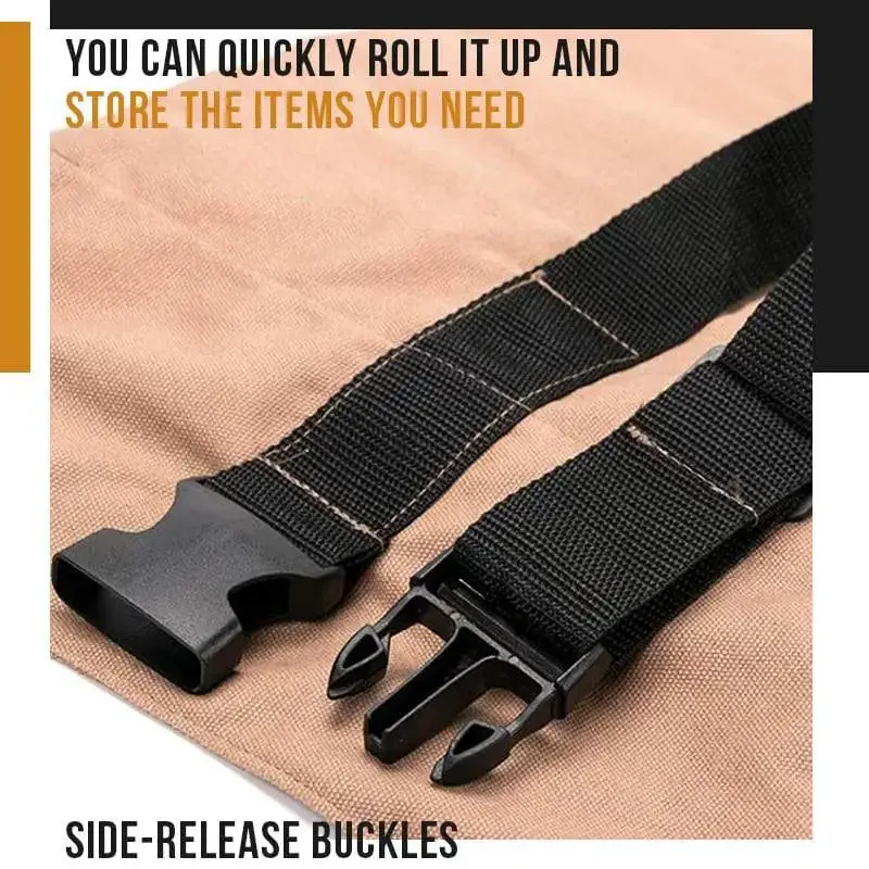 Working Tool Bag Roll Tool Roll Multi-Purpose Up Bag Wrench Pouch Hanging Zipper Carrier Tote Outdoor Kit