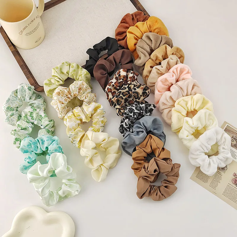 

Korean Version Of Small Cute Fragrant Style Bands Pleated Large Intestine Circle Sweet Floral Tie Ponytail Headband Headwear