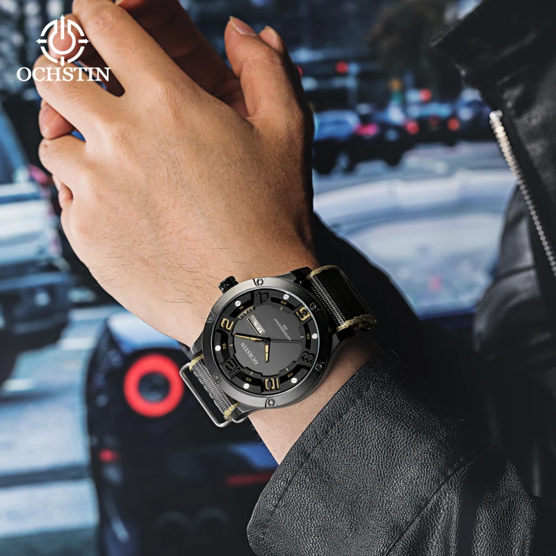 Ochstin Creative Nylon Series Simple and Comfortable Multi functional Calendar Quartz Movement Watch Men's Quartz Watch