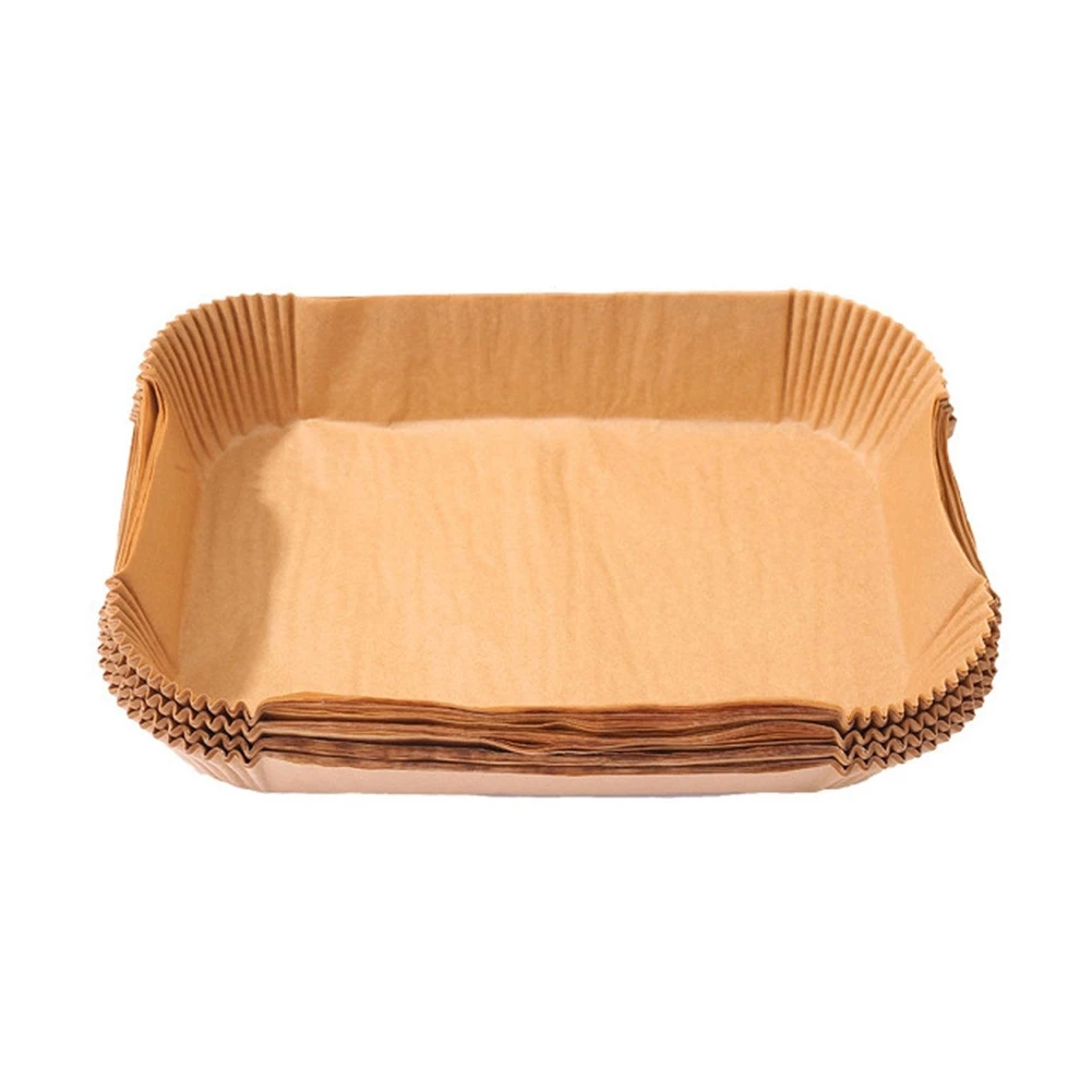 

50Pcs Rectangle Disposable Airfryer Baking Paper Liner Non-Stick Baking Mat for Ninja Foodi Air Fryer Accessories