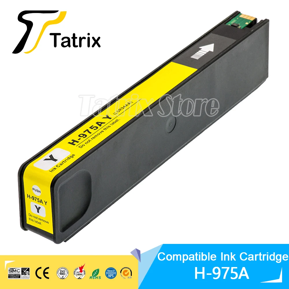 Tatrix 975 975A Premium Color Compatible InkJet Ink Cartridge for PageWide 352dw/377dw/dn/452dw/452dn/477dn/477dw/552dw/577z