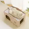 Cat House Bed Cave Nest Pet House Felt Cat Play Rest Space Pet Condo Hideaway Cube 2-in-1 Scratching Board Cat Beds 4