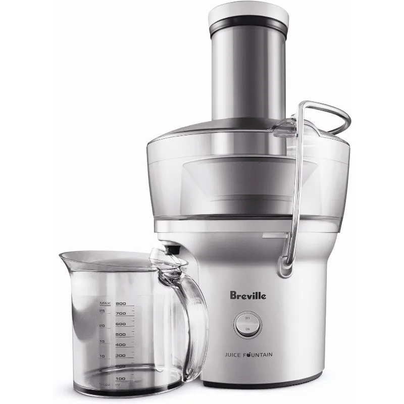 

Соковыжималка Breville, компактная, серебристая, BJE200XL, 10 дюймов x 10,5 дюйма x 16 дюймов