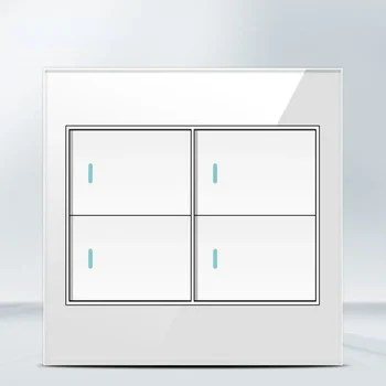 Melery 4x4เต้าเสียบหน้าจอโทรศัพท์ทนไฟ20A บราซิลมาตรฐาน USB คู่ชนิด C สวิทช์ช่องไฟไฟติดผนังสำนักงานสีขาวบ้าน 19