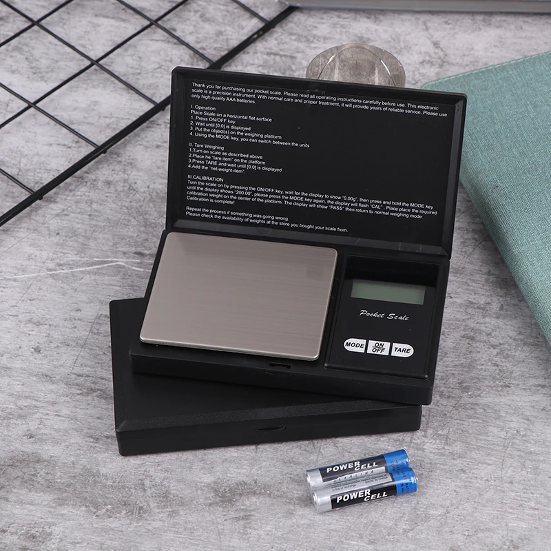 High Precision Mini Electronic Scale Portable Jewelry Pocket Scale Accuracy Range 500/1000G-0.1G With LCD Display