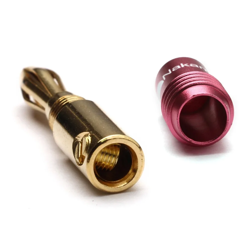 2Pcs4pcs8pcs BA1461 Nakamichi 4mm Banana Plug Connectors Adapter Wire Pin  Banana Connector Gold Plated For Musical HiFi Audio - AliExpress