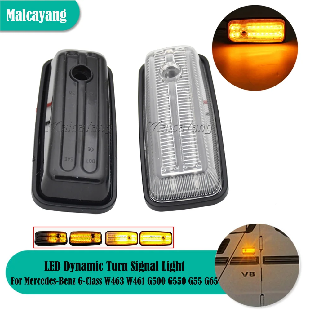 

For Mercedes-Benz G-Class W463 W461 G500 G550 G55 G65 2x LED Dynamic Turn Signal Light Side Mirror Blinker Sequential Repeater