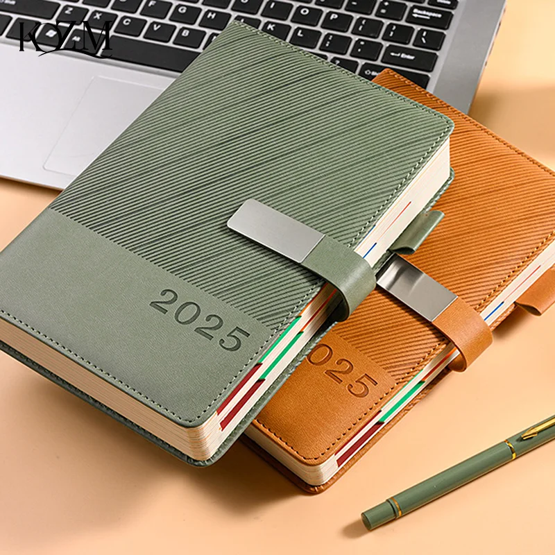 Schedule notebook daily planner PU cover agenda schedule notebooks ideal for school office journaling A5 business 365-Day calendar planning