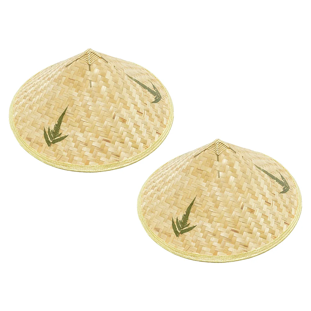 

Bamboo Woven Straw Hats Traditional Chinese Oriental Bamboo Straw Cone Garden Fishing Hat Rice Hat Asian Hat Japanese Hat