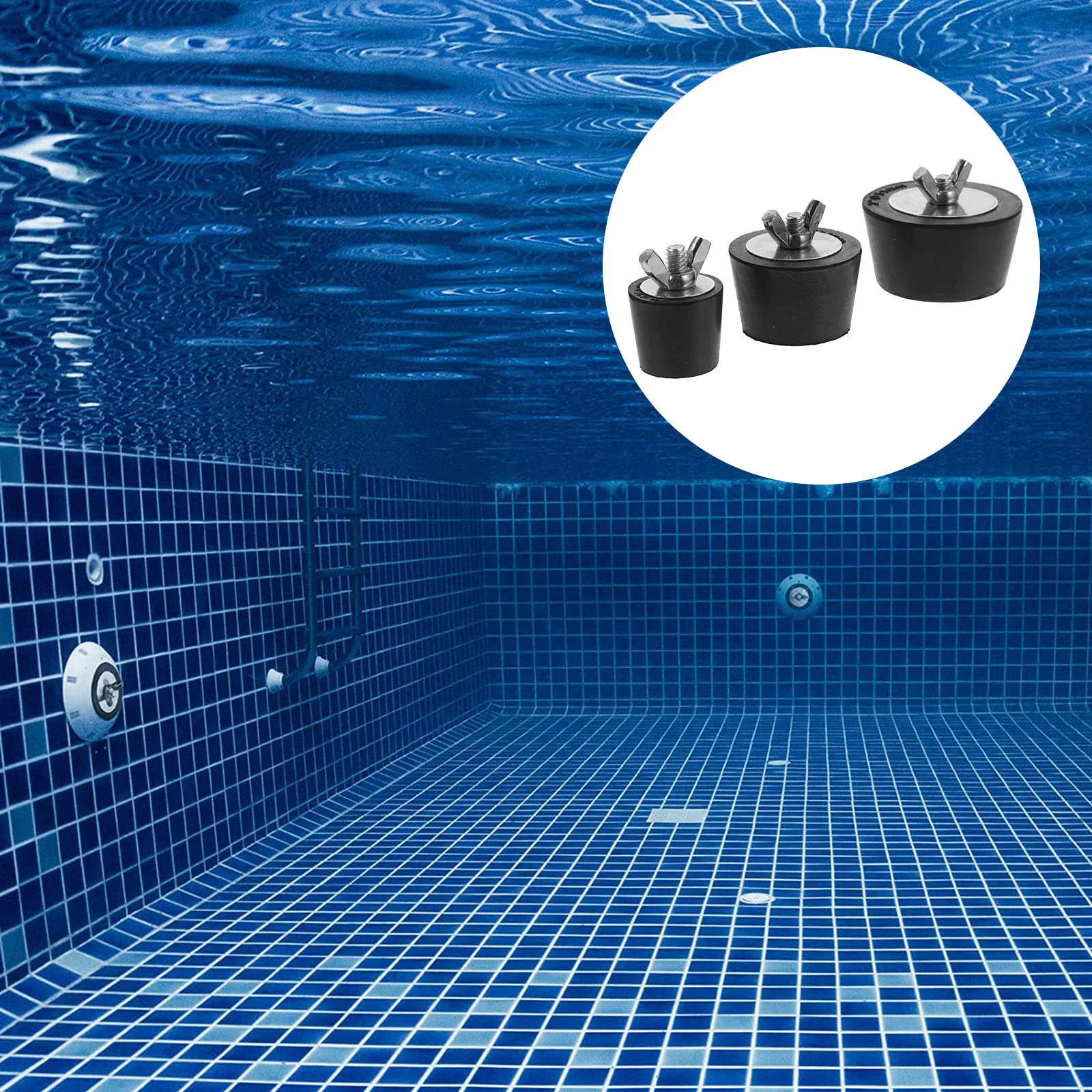 3pcs Pool Plugs Swimming Pool Return Plugs Pool Rubber Plugs Pool Plugs for Inground Pool Ground Pool