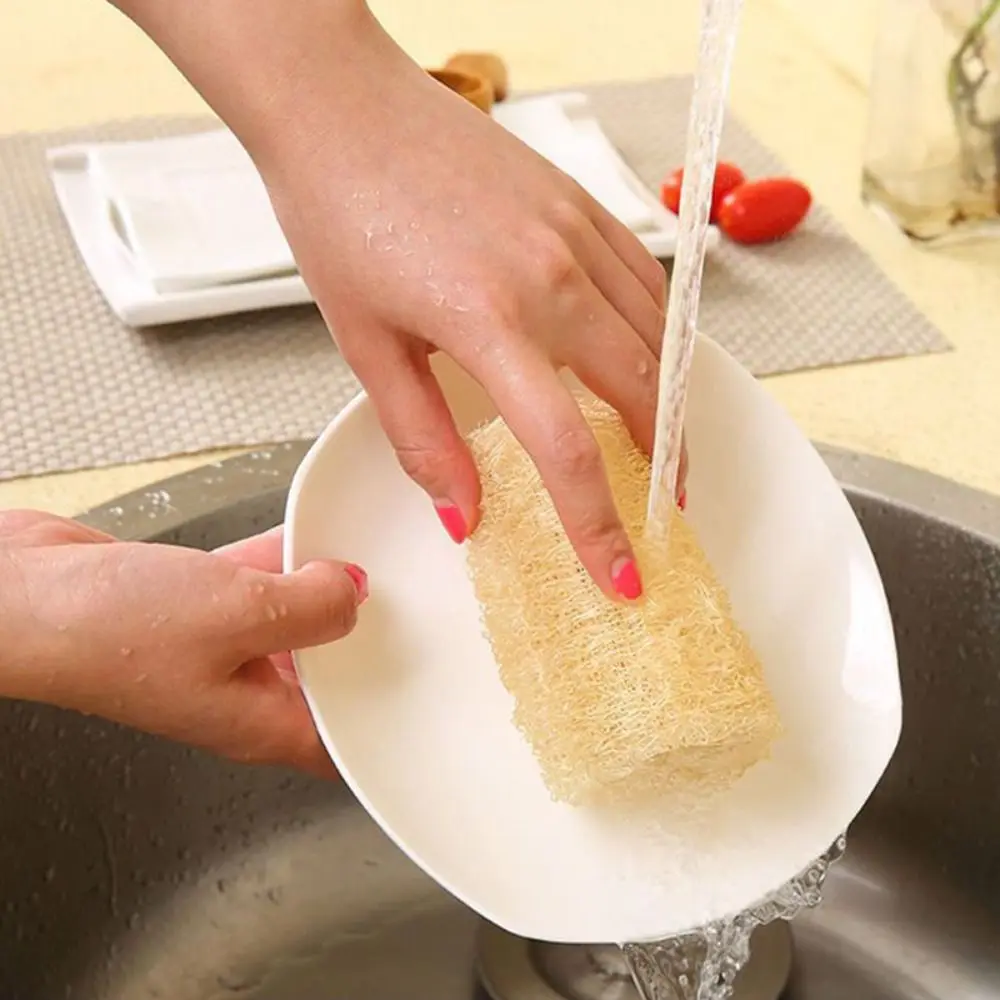 20-29cm Natural Loofah Sponge Multi-purpose Cleaning Tool for Kitchen Bathroom Scrubber For Daily Cleansing Wash Body Clean Spa 6