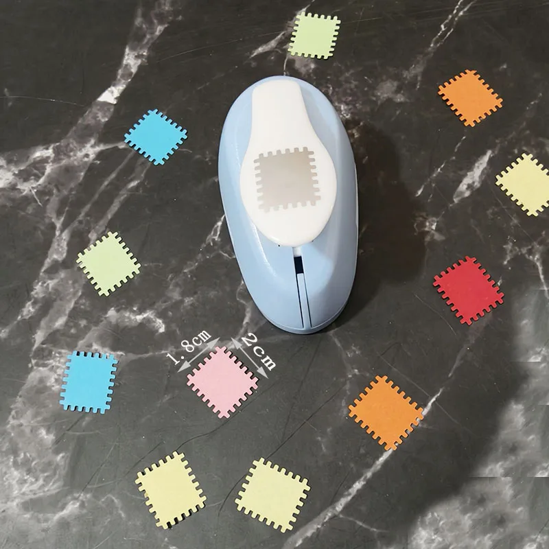 2x1.8cm 톱니 모양의 둥근 구멍 우표 모양 펀처 DIY 공예 엠보싱 도구 스크랩북 앨범 카드 제작용