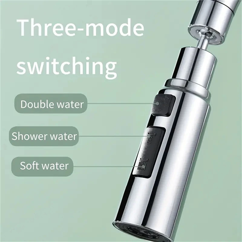 Universal Extension Device Faucets Kitchen Vegetable Washing Basin Water Nozzle Pressure Conversion Joint Large Angle Rotation 4
