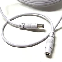 สายต่อไฟ DC 3M 5M 10M 15M 20M 30M 50M 5.5x2.1 มม. หัวเสียบตัวเมียเป็นตัวผู้ สายต่อไฟ DC12V 4