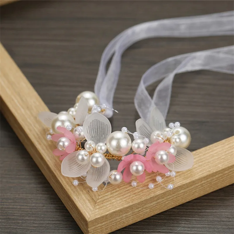 Elegant Pearl Flower Headband - Baby Girls Wedding Hair Accessory