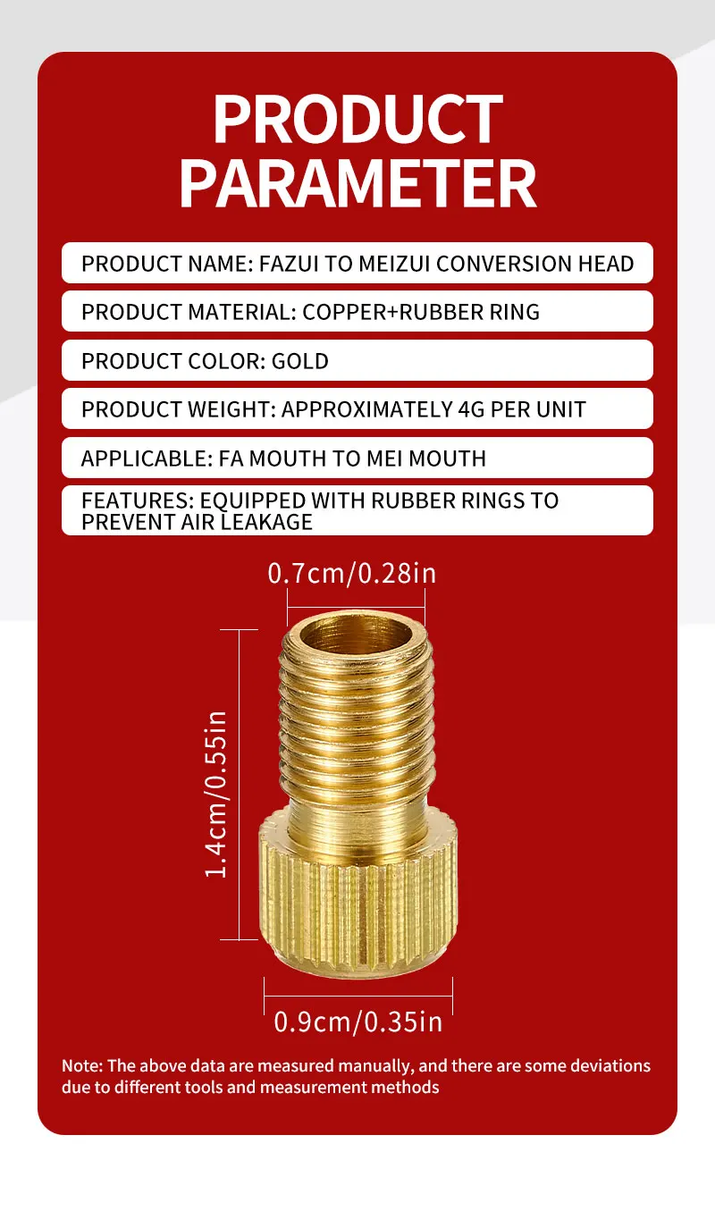 VXM Bicycle Wheel Tire Transfer Valve Adapter French Mouth To AV Road Bike Copper FV Pump Valve Cap Cycling Tyre Accessories