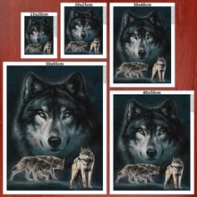  DIY 3D Diamond mosaic Animals bear wolf dog Full Square Diamond painting colorful tiger Full Round Diamond embroidery moonlight 