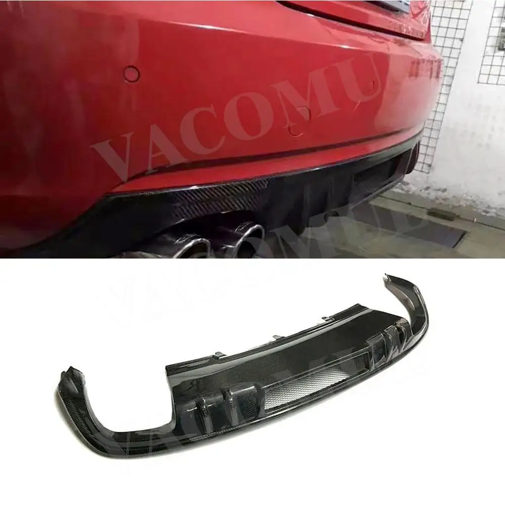 

for Audi A5 standard 2013-2015 Carbon Fiber Rear Diffuser Lip Spoiler FRP Rear Lip Bumper Protector Car Styling
