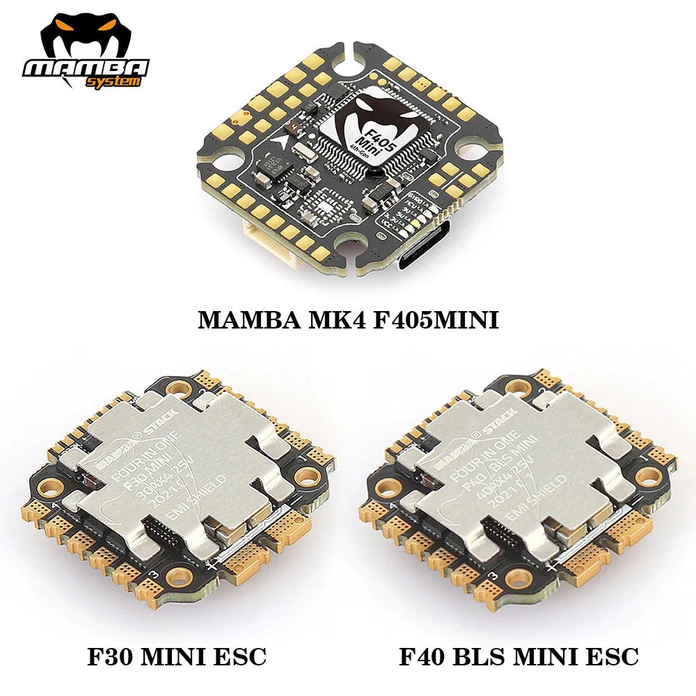 DIATONE MAMBA MK4 F405 MINI (MPU6000) Flight Controller W/ F30/ F40_BLS/ Reactor 44 ESC Dshot 300/600/1200 3-6S For RC FPV Drone