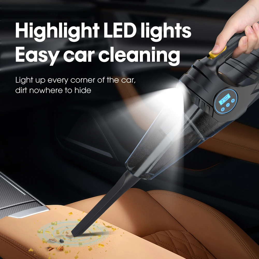 Car Tire Inflator Vacuum Cleaner Dual-use Portable Wired Air Compressor Handheld Auto Interior Vacuuming 12V Air Pump vacuum cleaner handheld vacuum cleaner portable vacuum cleaner