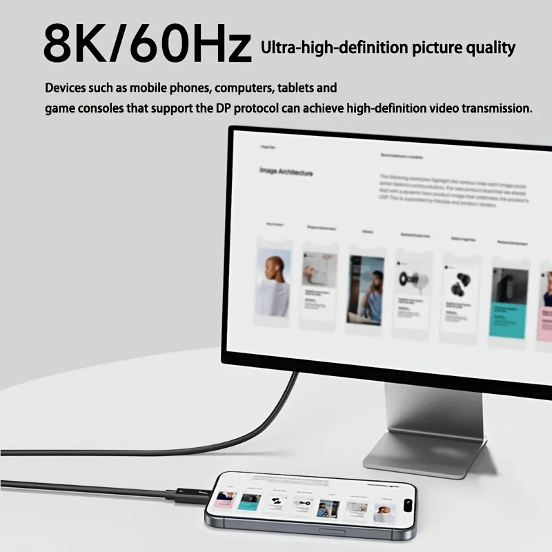 썬더볼트 4 동축 케이블 USB4 타입 C to 타입 C 40Gbps 100W 고속 충전 케이블 2m - 0.5m 맥북, 아이패드, 아이폰, 안드로이드용