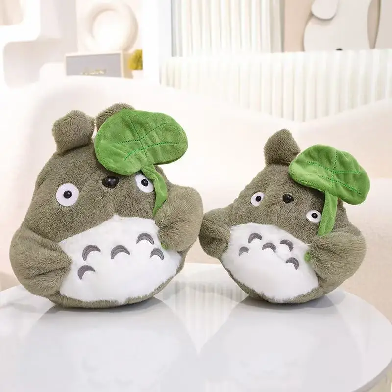 Hot 22/30cm Lovely Lotus Leaf Totoro Plush Toy Kawaii Fluffy Totoro Doll Stuffed Animal Totoro Plushies Birthday Gifts Girl Kid