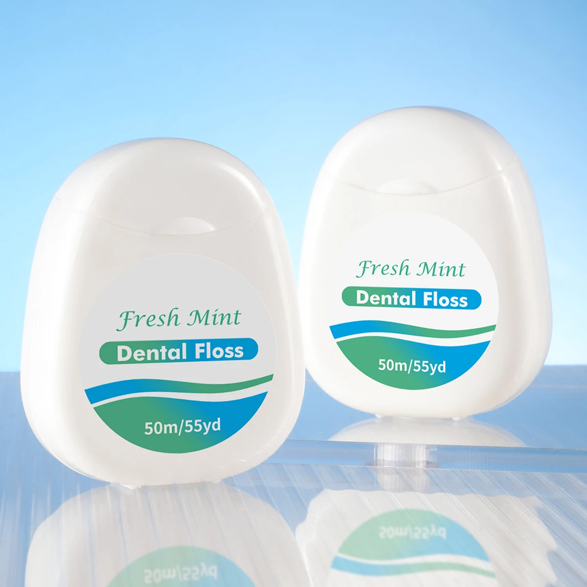 12 pieces, 6 pieces, 3 pieces-Mint dental floss roll-50 meters 1 piece-Suitable for personal interdental cleaning tool dental floss,dental cleaning tools