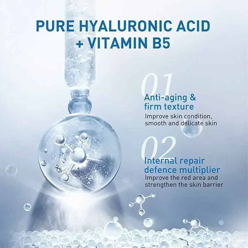 JAYSUING Pure Hyaluronic Acid Facial Serum Anti Wrinkle Aging Face Lift Tightening Reduce Eye Finelines Moisturizing  Skin Care 5