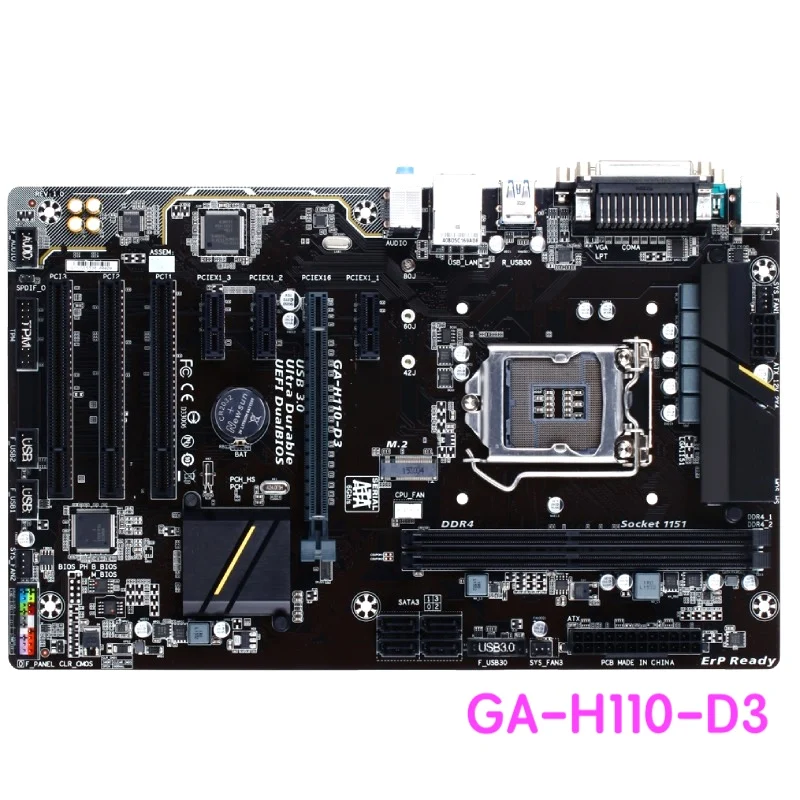 

Suitable Gigabyte GA-H110-D3 Desktop Motherboard H110 D3 LGA 1151 DDR4 Mainboard 100% Tested OK Fully Work