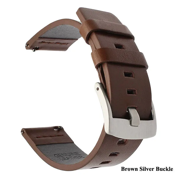 Genuine Leather Quick Release Watch Band Replacement Bracelet