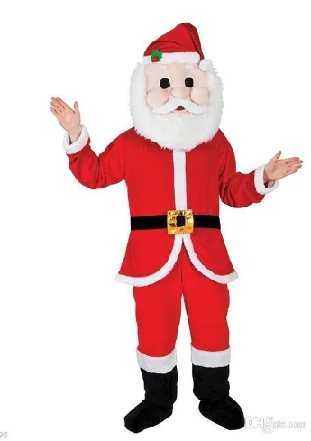 

New Adult Halloween Christmas Custom-made Santa Claus Mascotte Fancy Cartoon Mascot Costume Plush Fancy Dress Mascot Costume