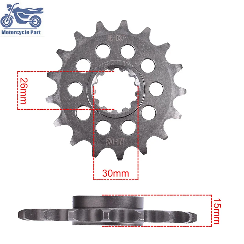 520-17T 520 Catena 17T Moto 20Crmnti Pignone Anteriore Silenzioso Per Bmw S1000 S1000Xr S 1000 Xr 2014-2022 1000 Hp4 2013-2015