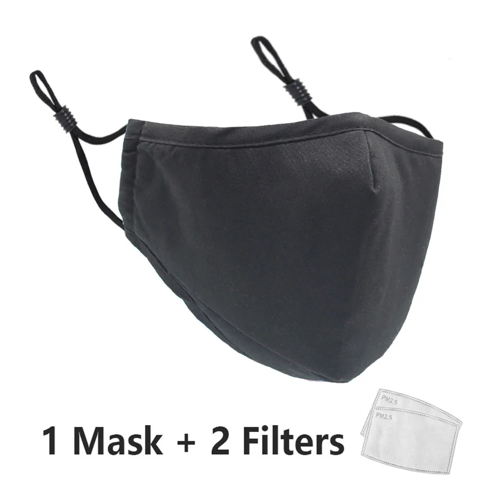 3 Layer Cotton Face Mask Solid Color Washable Fabric Anti-Dust Masks Adult Reusable Men Women Mouth Cover cotton face mask,face mask