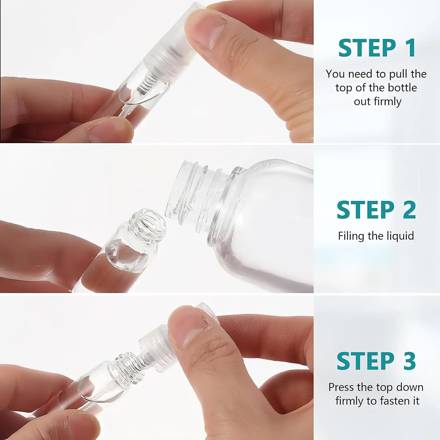 Mini Spray Bottle 5/10/20/30/50Pcs Empty Perfume Atomiser 3ML 5ML 10ML Refillable Portable Sample Tool