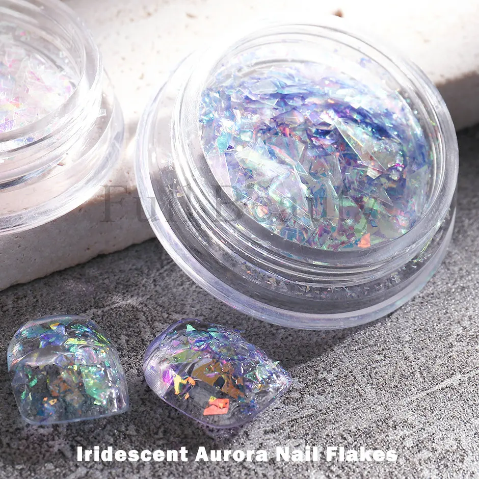 Frammenti Vetro Metallizzato Per Nail Art - 30g, 1-3mm, Multicolore - Foto 5