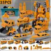 16/26/35pcs/set Magnetic Transformer Engineering Vehicle Assembly Playset Multi-functional Combination Transform Robot Toys 1