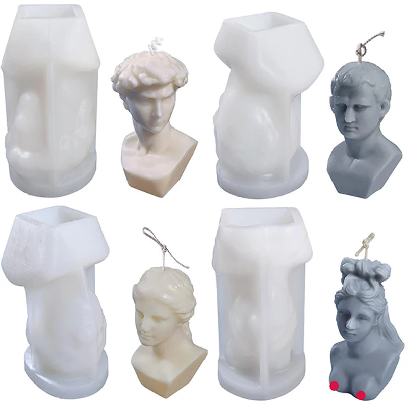 New Candle Mould Man Woman Body Candle Silicone Mold Character Portrait