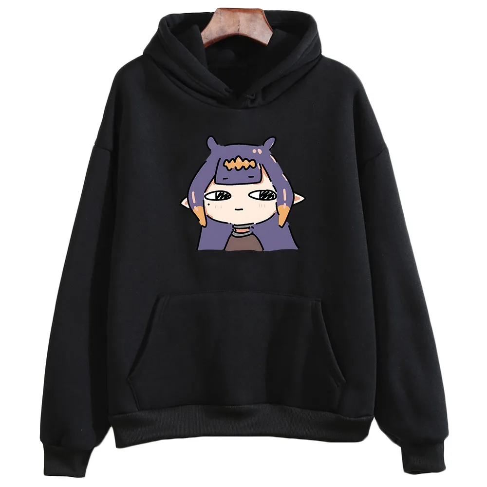 

Толстовка Ninomae Inanis Tako, женские пуловеры с мультяшным графическим рисунком, кавайная Аниме Толстовка, осенне-зимняя одежда большого размера, флисовая толстовка