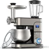 6-in-1 LCD Display Kitchen Electric Mixer 6.5QT Stainless Steel Bowl Multi-Function Mixer Dough Blender Meat Grinder Pasta 1