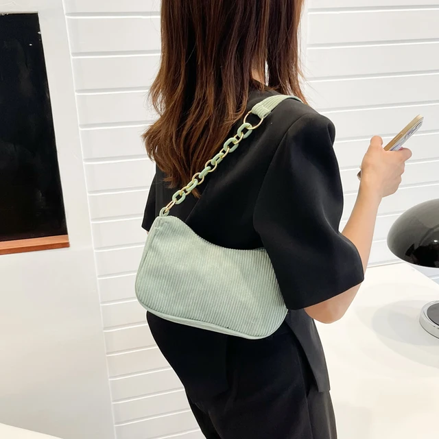 Quilted Women Shoulder Bags Satchels Bag Cotton Padded Chain Shoulder  Handbag Nylon Purses Crescent Chain Underarm Shoulder Bags - Shoulder Bags  - AliExpress